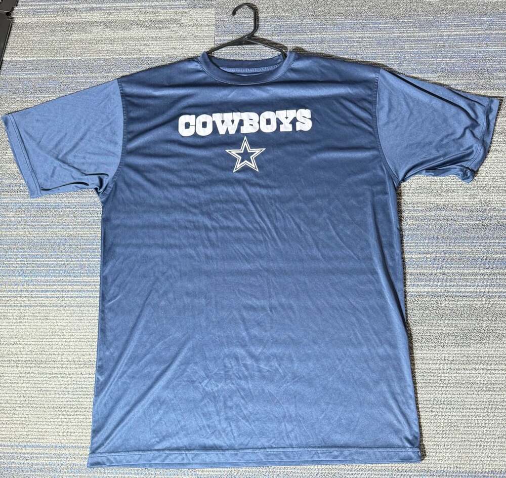 Dallas Cowboys Authentic NFL Football Activewear Short Sleeve T-Shirt Blue Men's